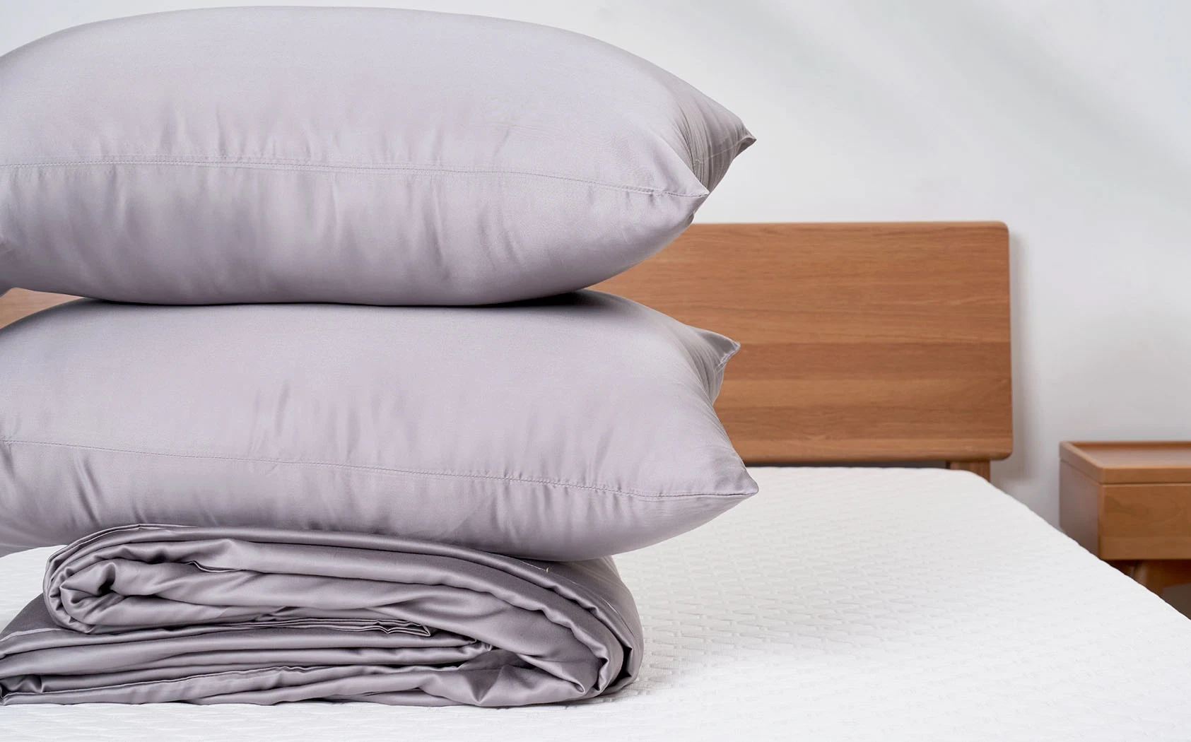 Lunio Snow Weave 智能天絲床包組（床包+枕套）　灰色