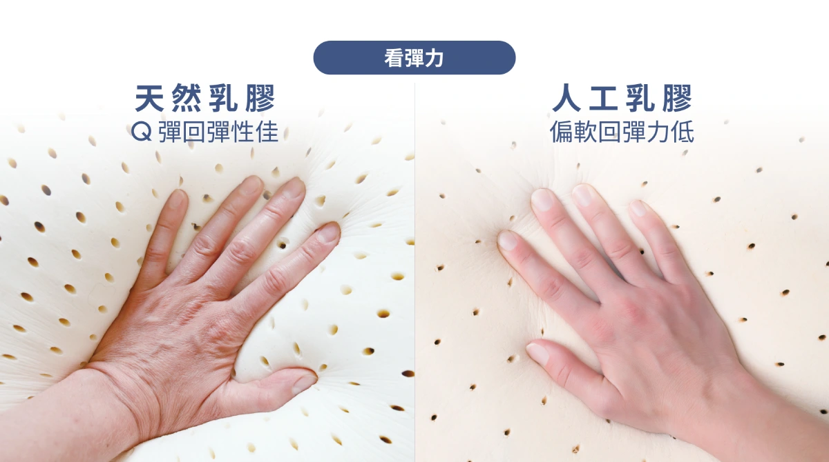 天然乳膠與人工乳膠彈性完全不同