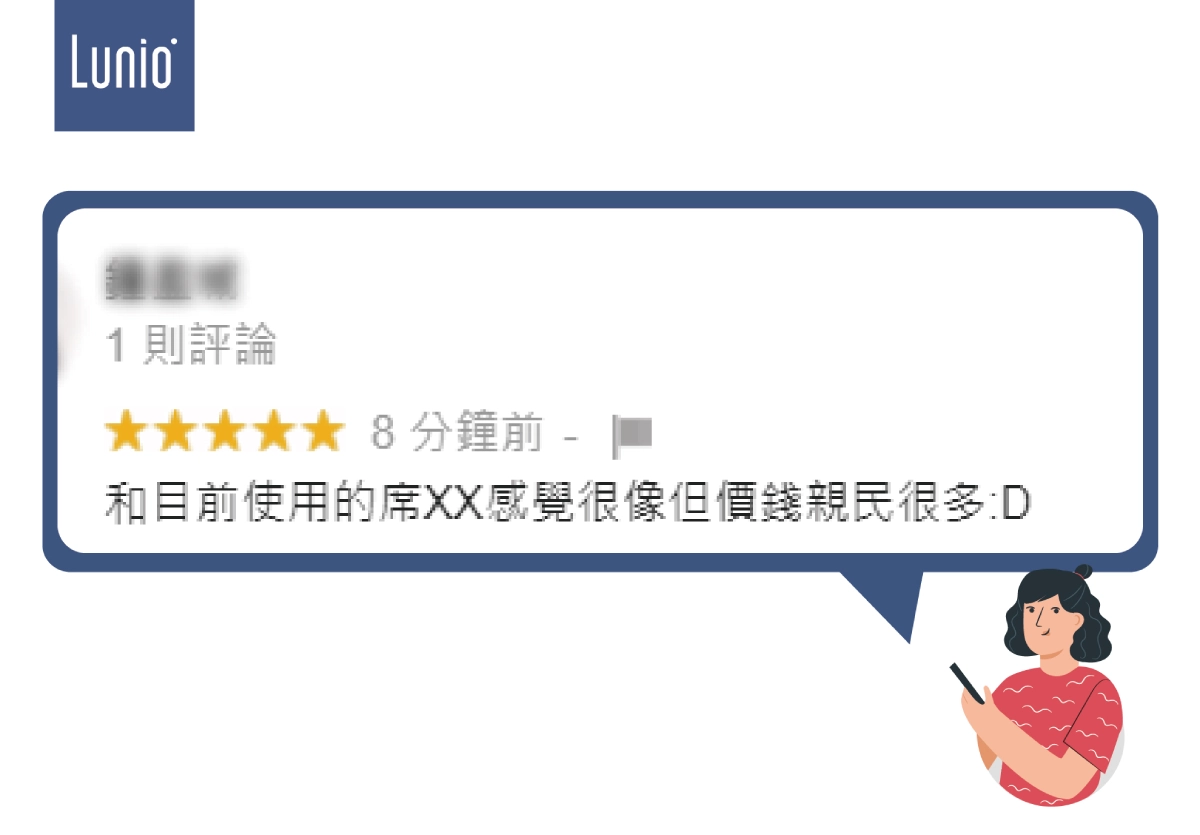 Lunio床墊Google網友好評