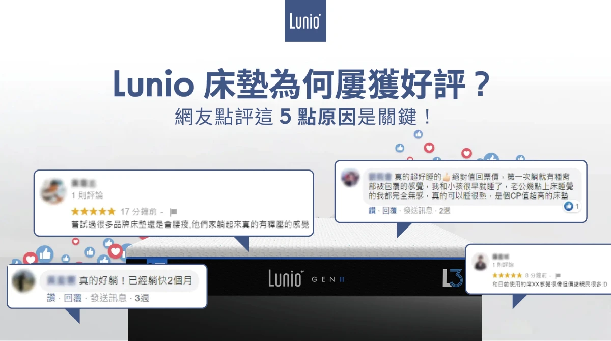 Lunio乳膠床墊ptt好評