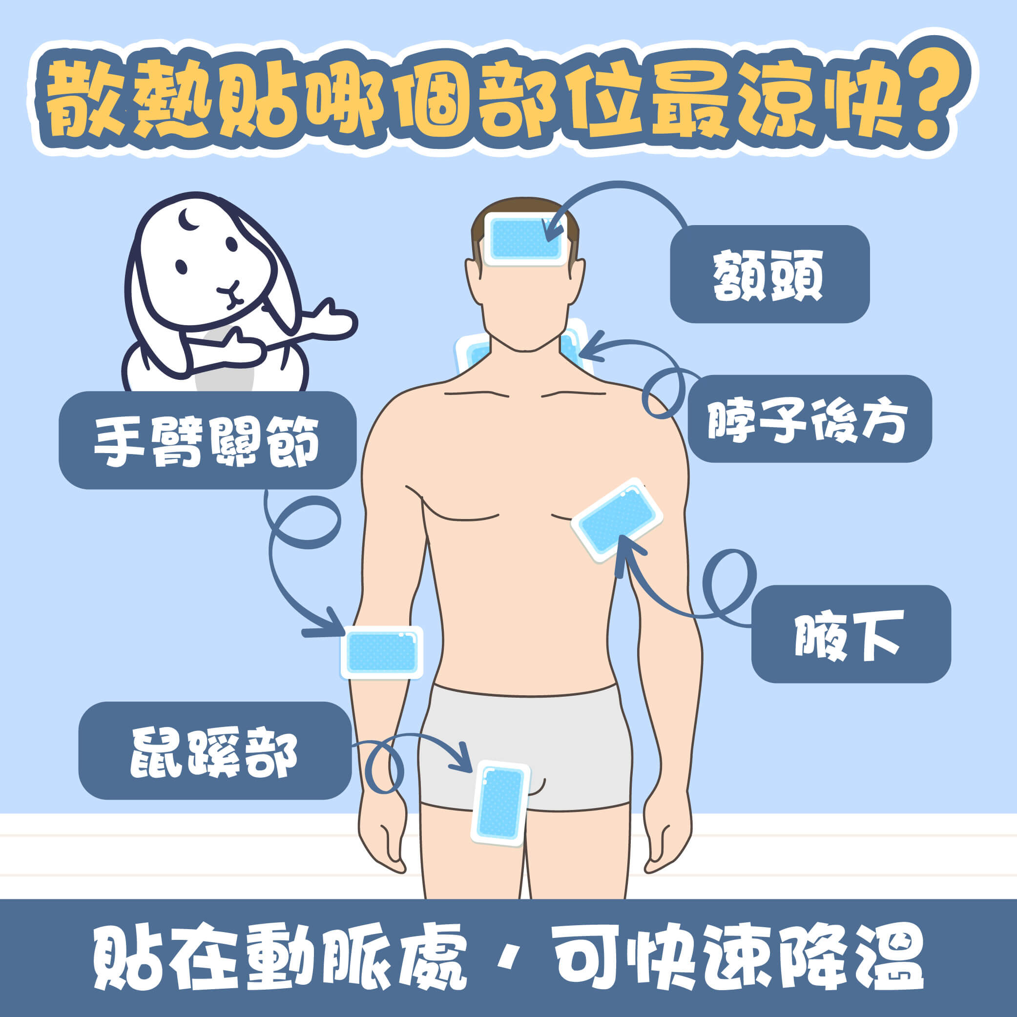 退熱貼哪些部位最涼快