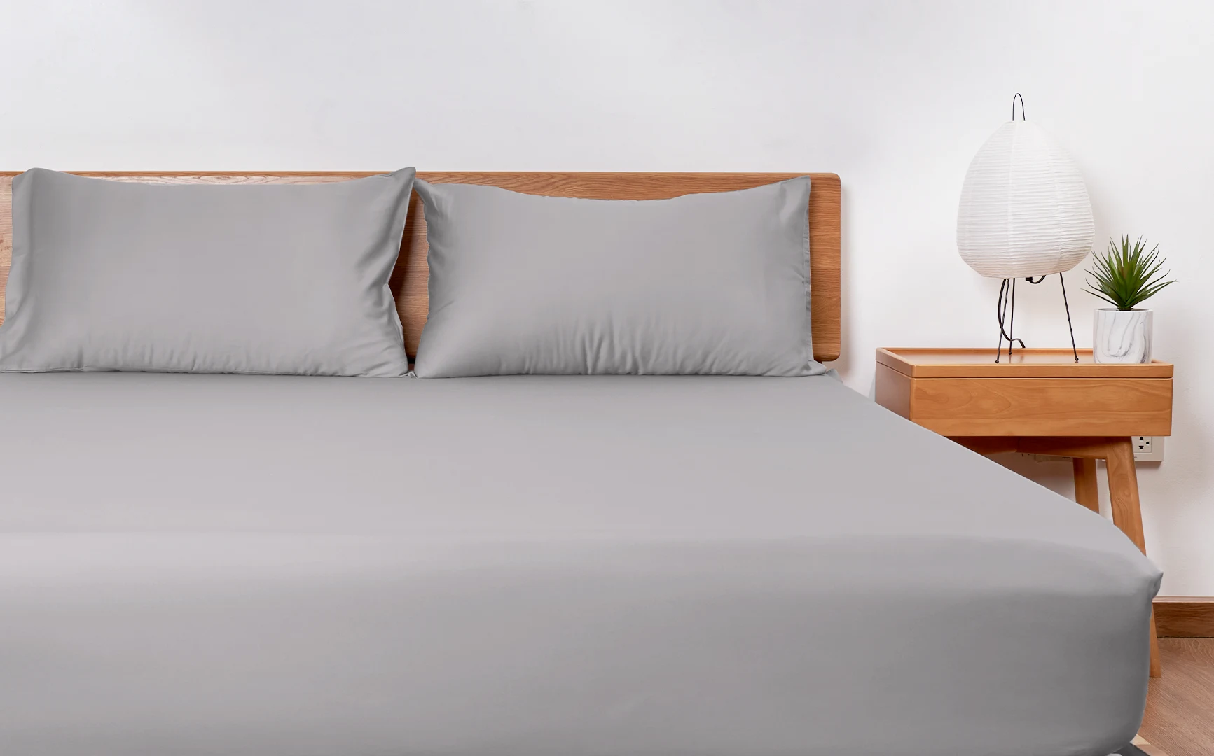 Lunio Snow Weave 智能天絲床包組（床包+枕套）　灰色